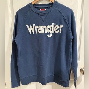 VTG Wrangler Men's Blue Sweatshirt Rodeo Yellowstone Cowboy Ranch Farm
